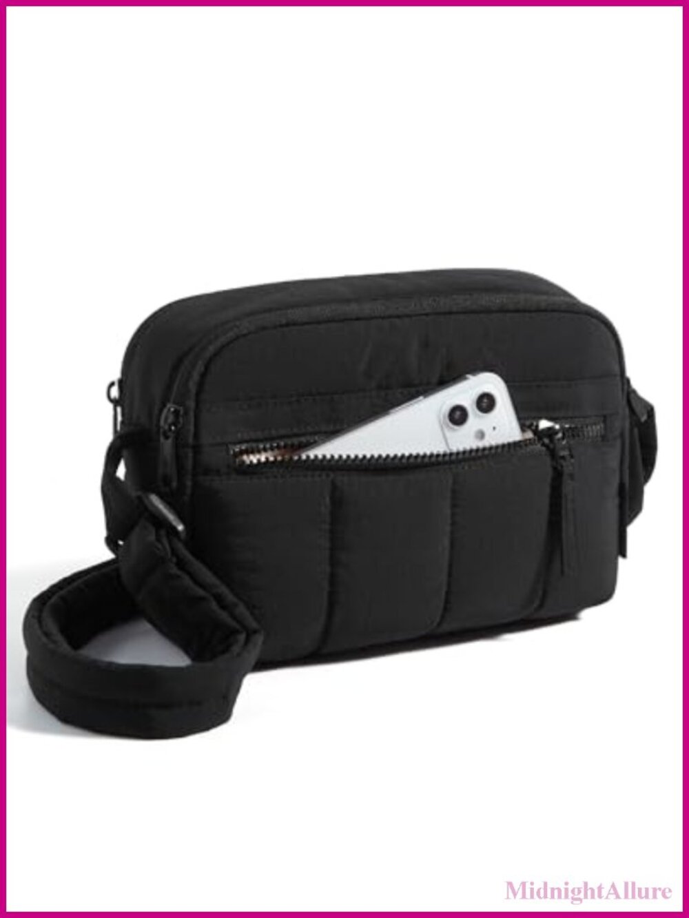 RFID Crossbody Purse Mini Nylon Puffy Travel Bag